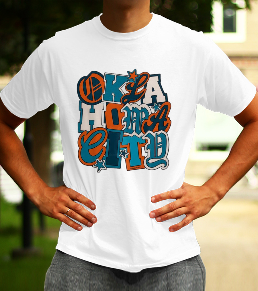 Oklahoma City Thunder Retro Typography Oklahoma City Styles T-Shirt