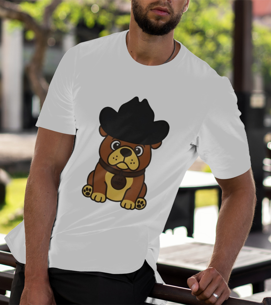 Rodeo Roscoe Dog Cowboy Hat Brown Pup T-Shirt