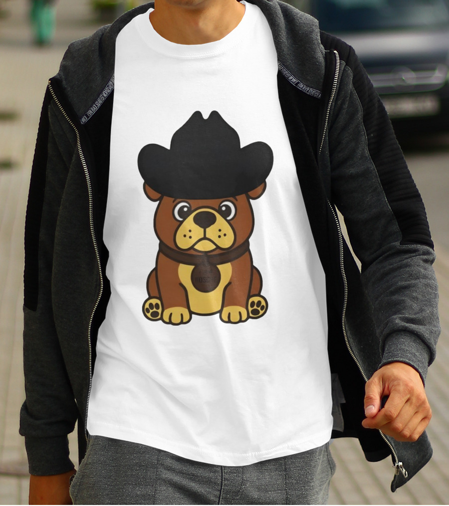 Rodeo Roscoe Dog Cowboy Hat Brown Pup T-Shirt