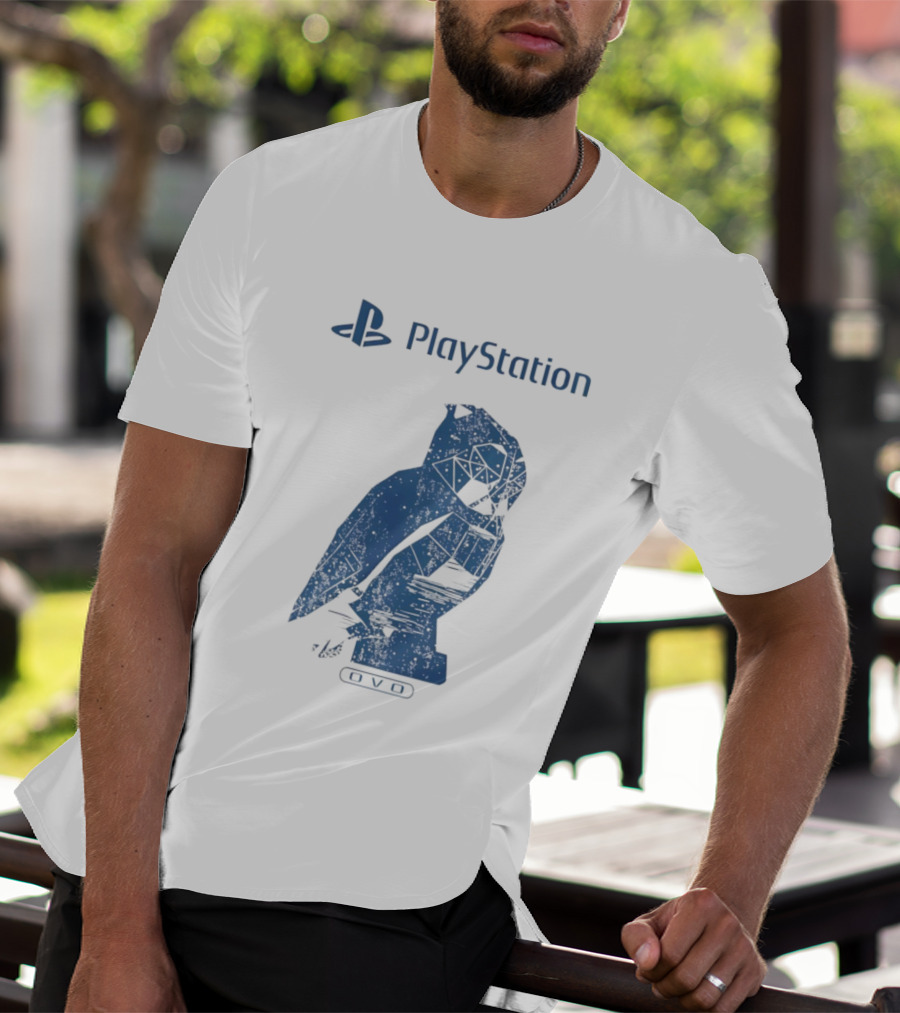 PlayStation OVO Collaboration Owl Logo T-Shirt
