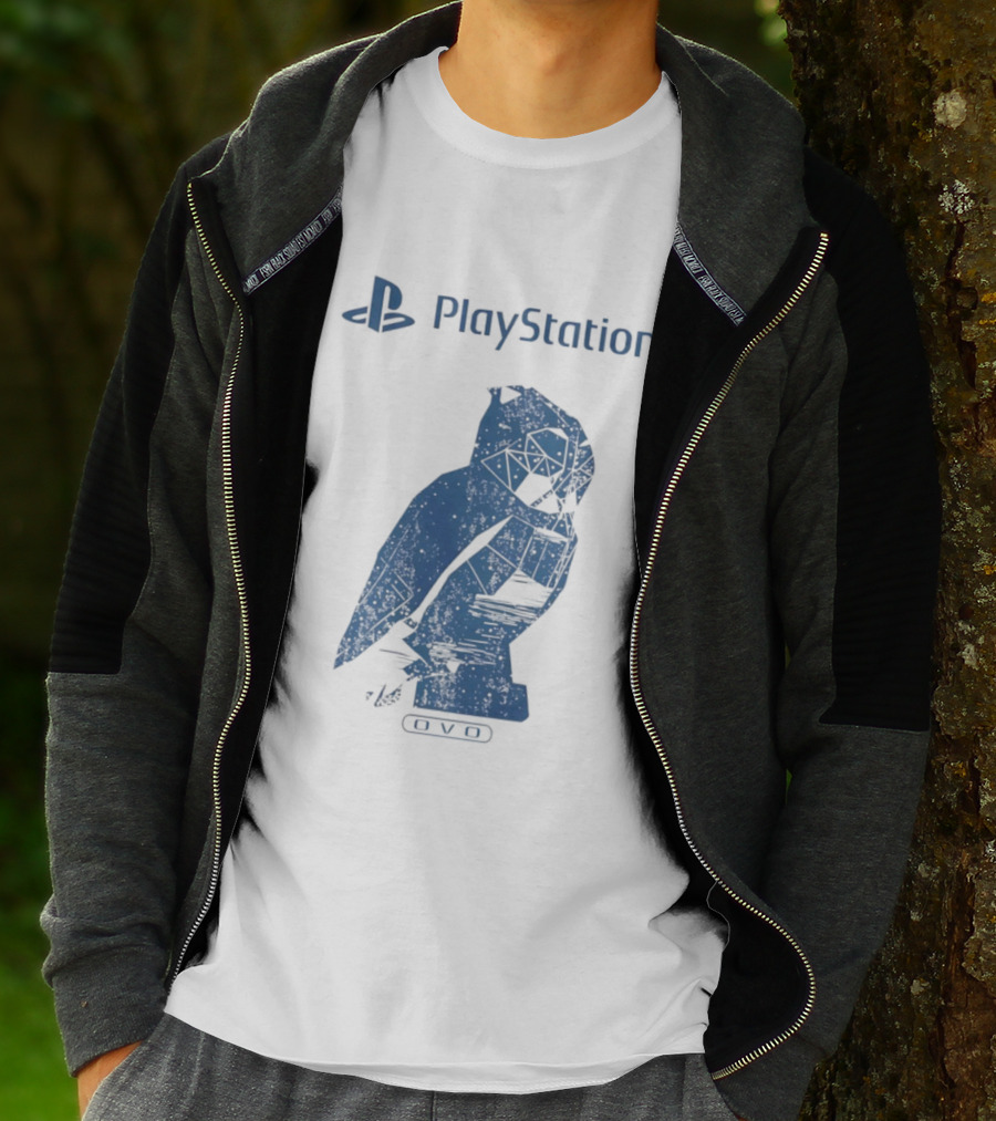 PlayStation OVO Collaboration Owl Logo T-Shirt