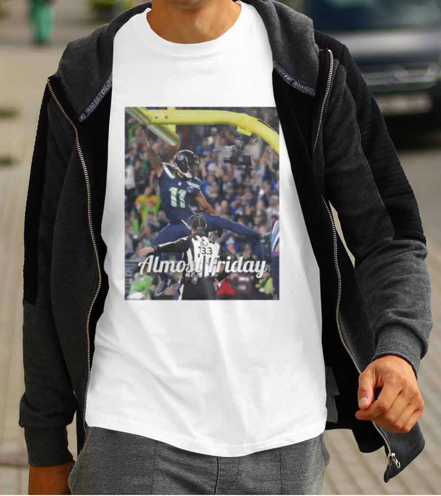 Almost Friday Jaxon Smith-Njigba Touchdown Celebration Seahawks Football T-Shirt