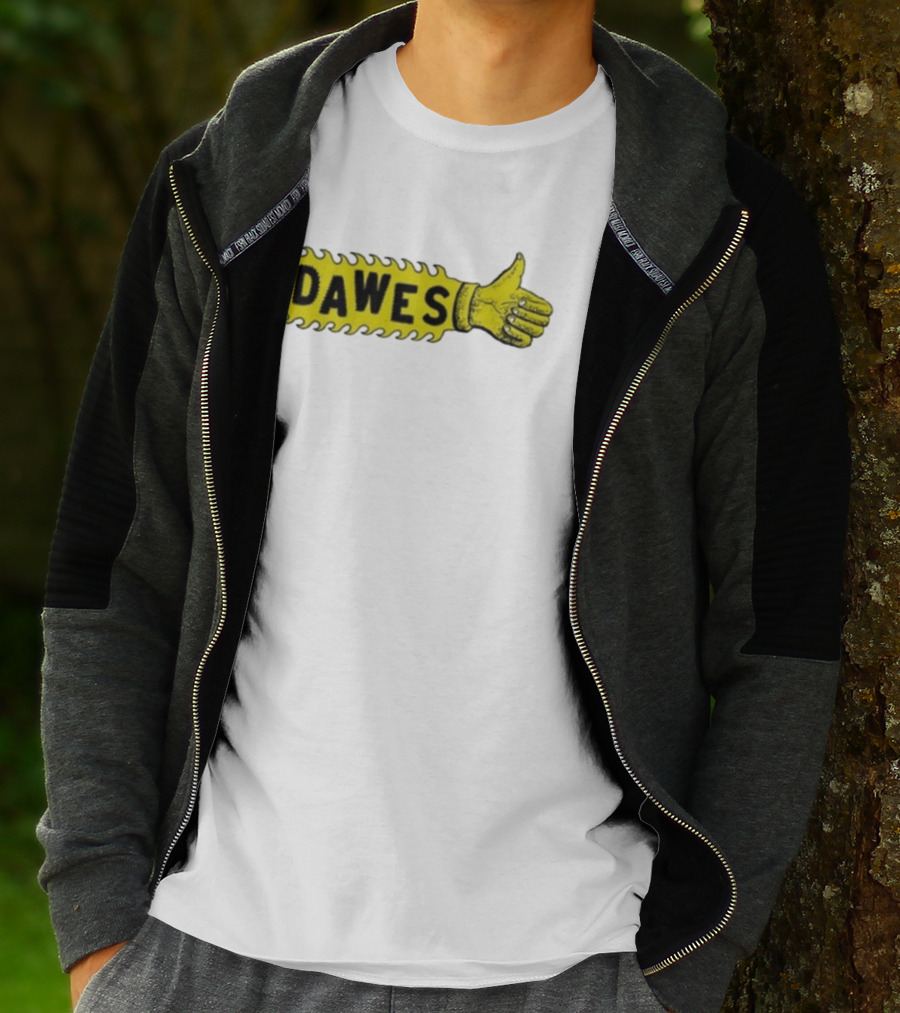 Dawes Thumbs Up Yellow Hand Icon Flame Effect T-Shirt