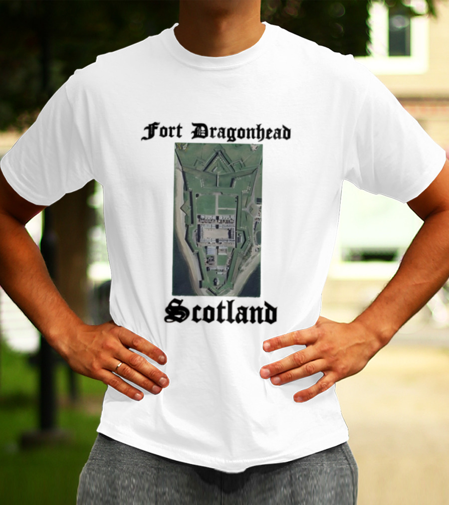 Fort Dragon Head Scotland Arial View T-Shirt