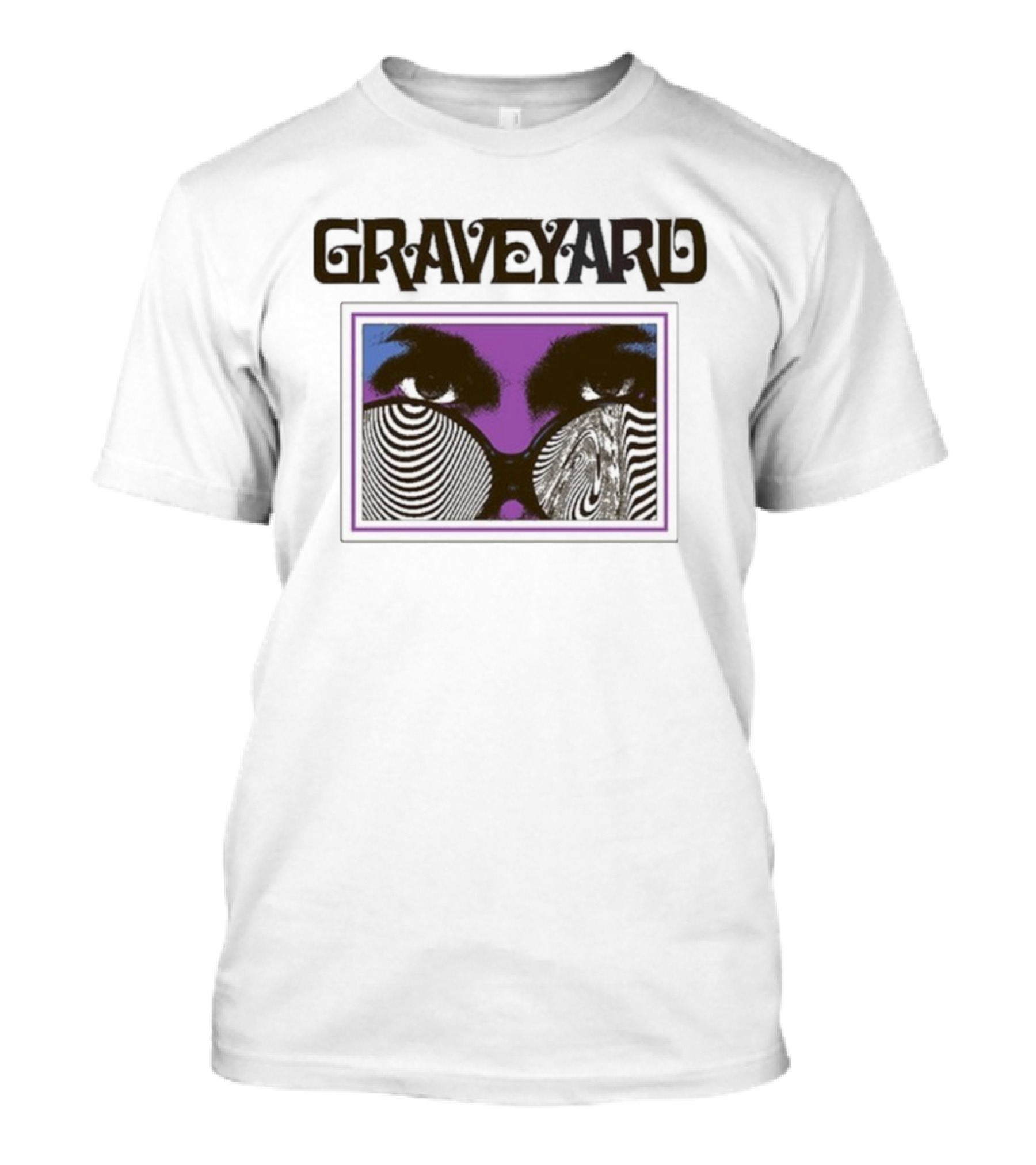 Graveyard Branca Optical Illusion Eyes T-Shirt