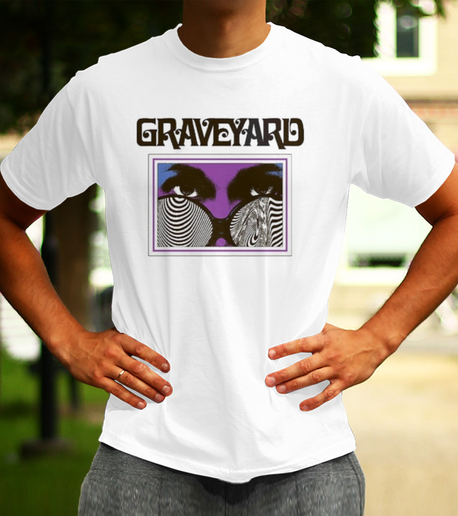 Graveyard Branca Optical Illusion Eyes T-Shirt