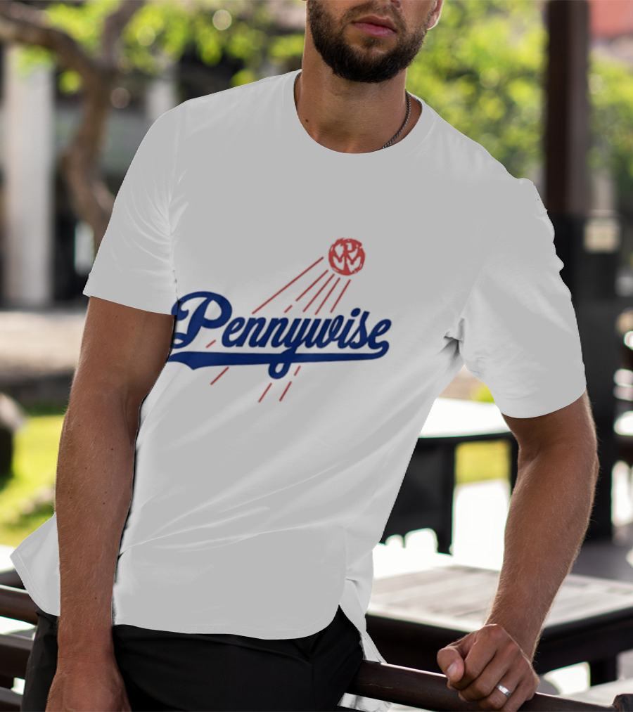 Pennywise Los Angeles Dodgers Collaboration Baseball Balloon T-Shirt