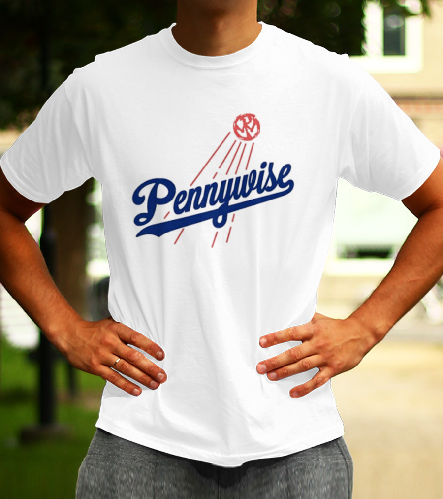 Pennywise Los Angeles Dodgers Collaboration Baseball Balloon T-Shirt