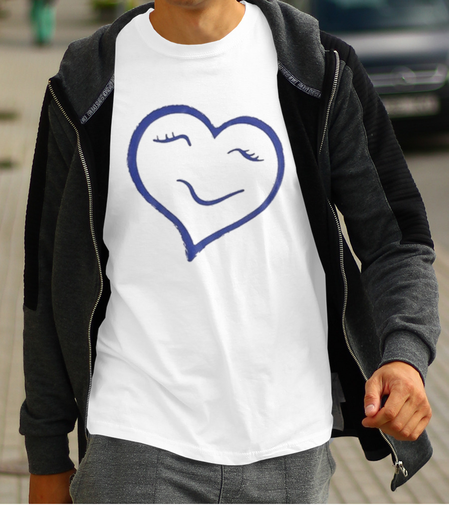 Shania Twain Foundation Heart Logo Blue Outline T-Shirt