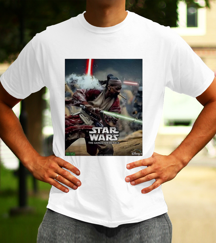 Star Wars The Gangster Menace Snoop Jedi Parody Disney T-Shirt