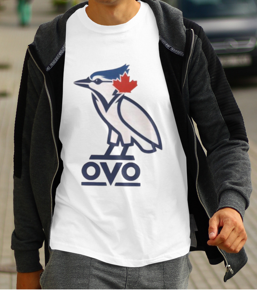 Toronto Blue Jays OVO Owl Maple Leaf Emblem T-Shirt