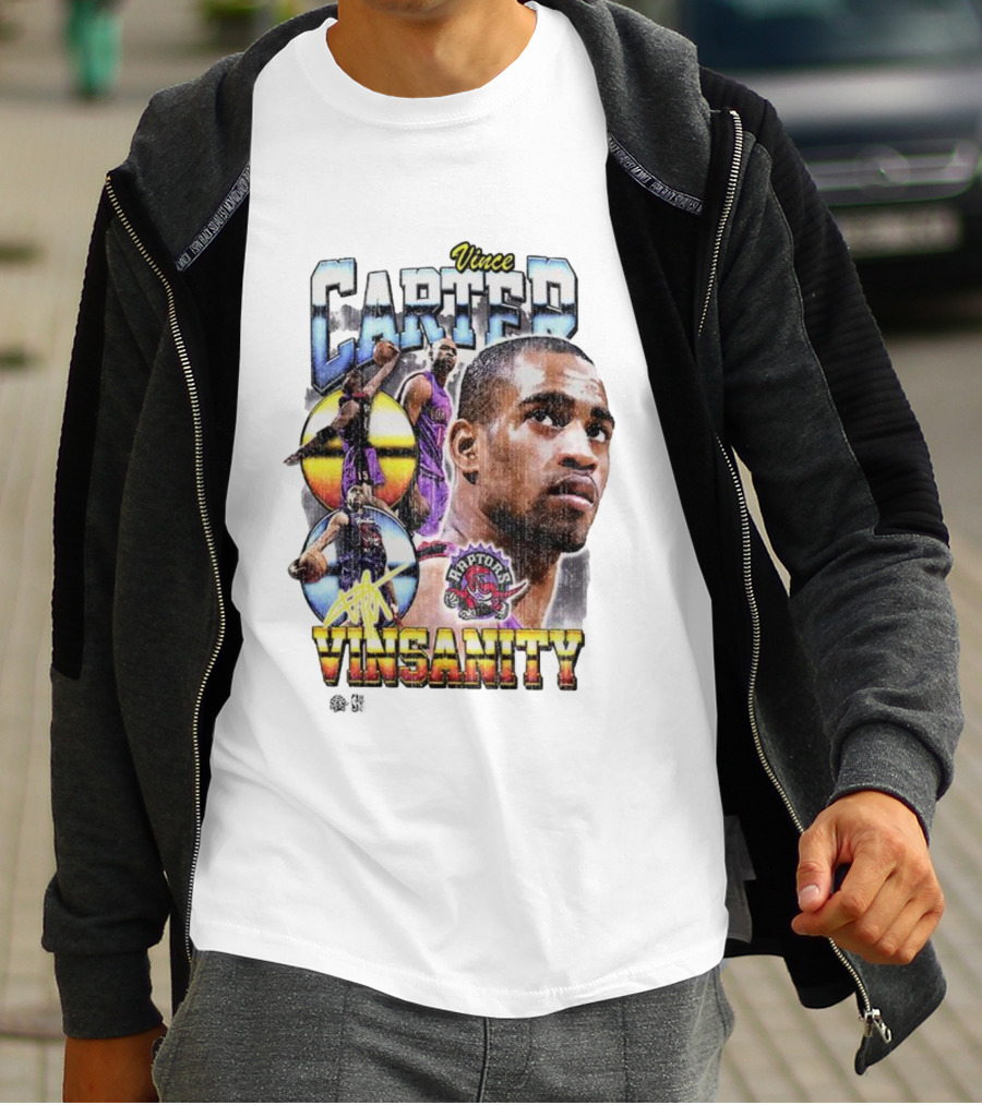 Vince Carter Vinsanity Raptors NBA Vintage Collage T-Shirt