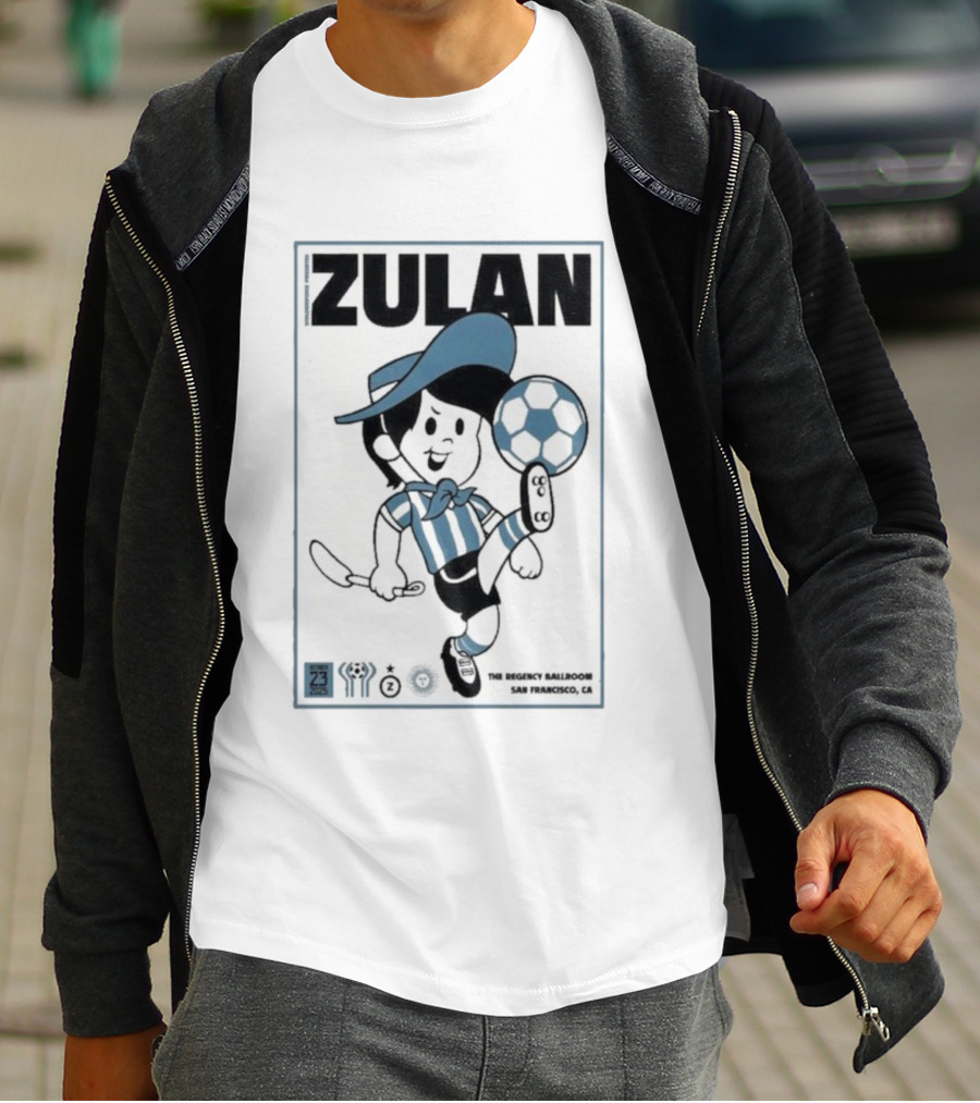 Zulan The Regency Ballroom San Francisco Oct 23 2025 Soccer Theme T-Shirt