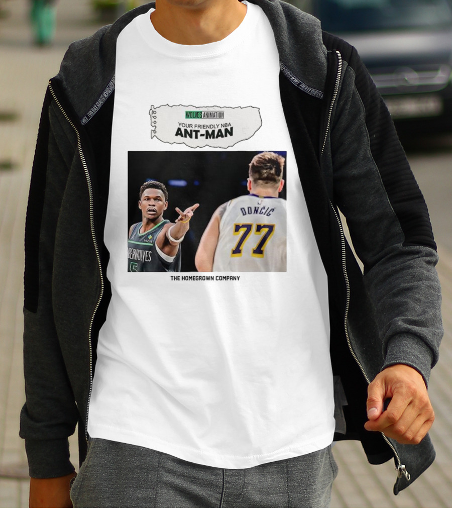 Wolves Animation Your Friendly NBA Ant-Man Dončić 77 T-Shirt