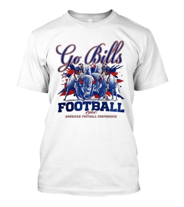 Go Bills Football Buffalo 1960 American Football Conference Vintage Athletes T-Shirt