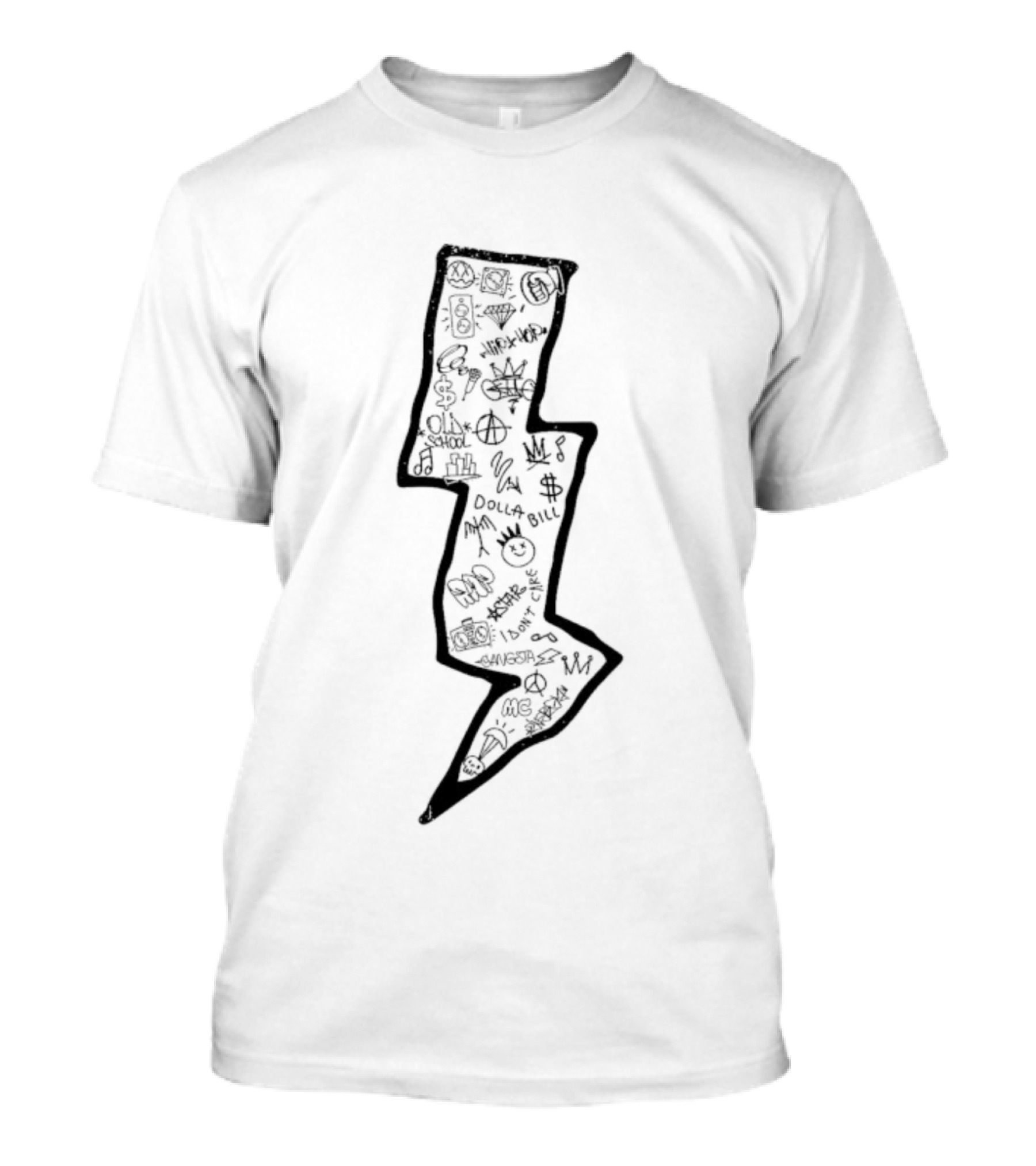 Jay Jody B.I.G Part 2 Peace Dollar Bill Lightning Bolt Symbols T-Shirt