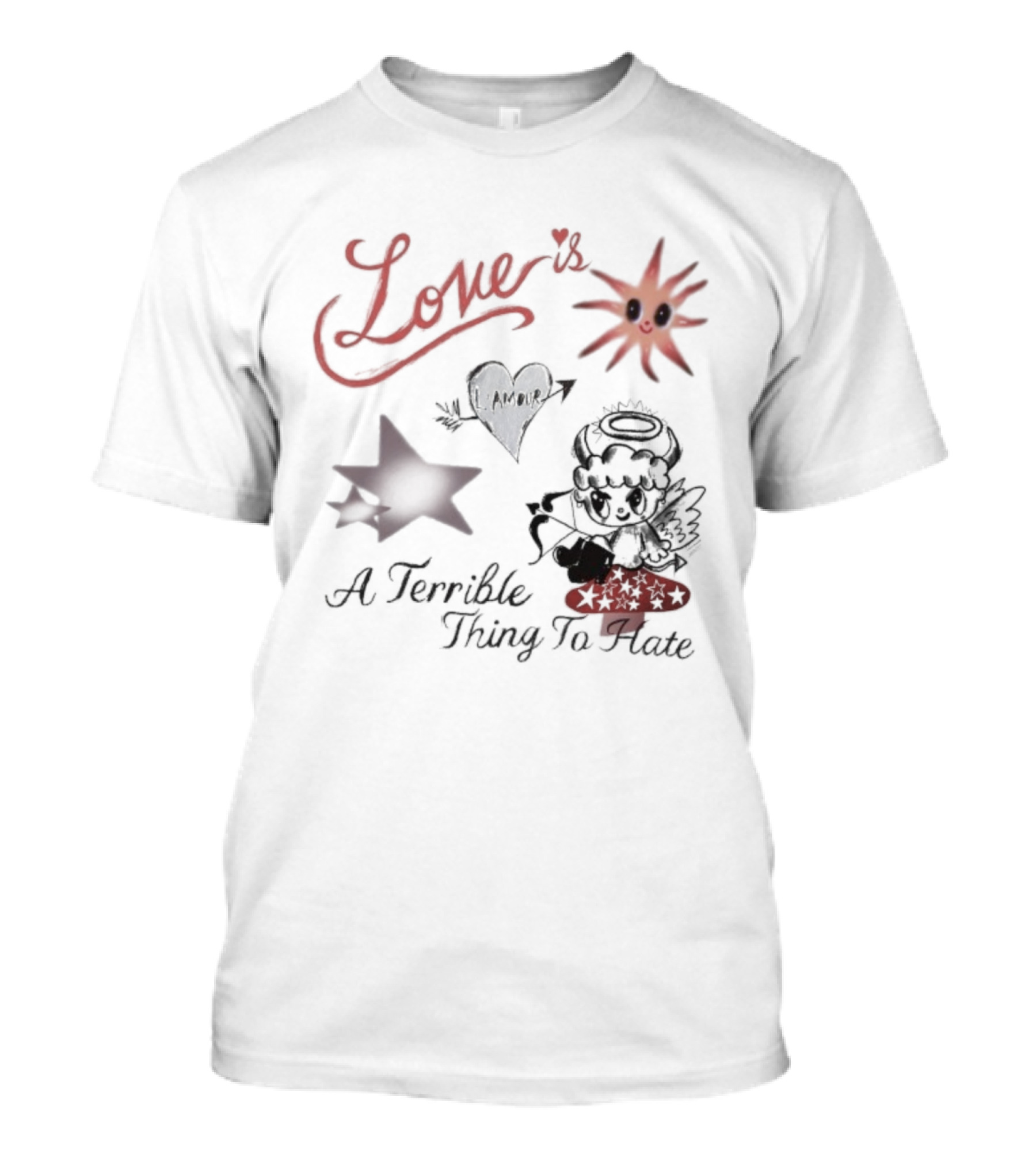 Love Is A Terrible Thing To Hate Heart Arrow And Sun With Stars T-Shirt