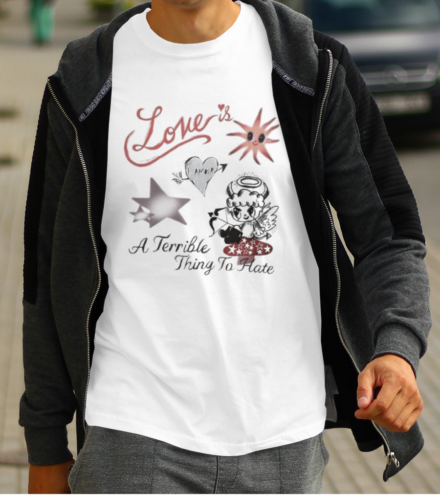 Love Is A Terrible Thing To Hate Heart Arrow And Sun With Stars T-Shirt