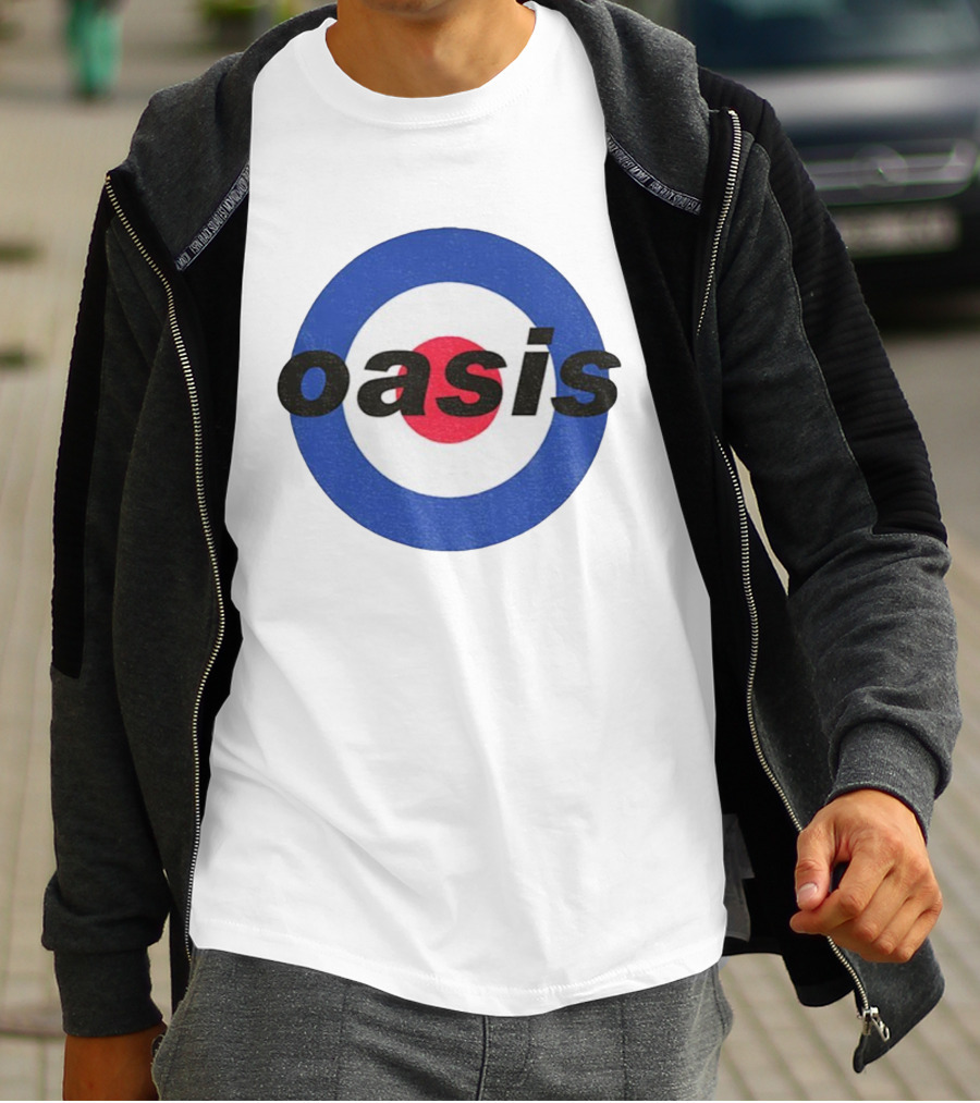Oasis Mod Roundel Brit Pop Icon Style T-Shirt