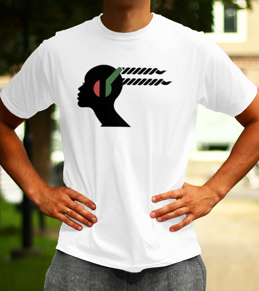 Jeffrey Wright Highest 2 Lowest Stackin’ Hits Records Silhouette With Headphones T-Shirt