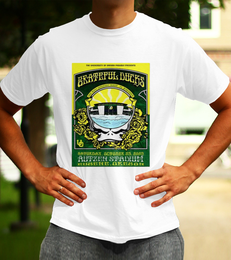 University Of Oregon Grateful Ducks One More Saturday Night Vs Wisconsin October 25 2025 Autzen Stadium Eugene T-Shirt