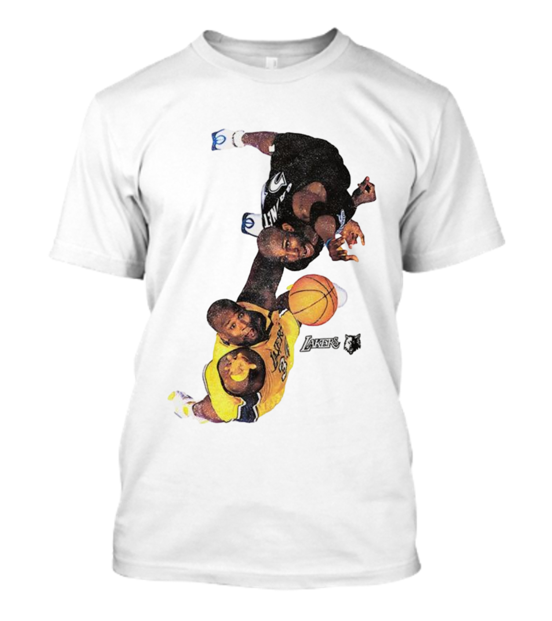 Kobe Bryant Los Angeles Lakers Kevin Garnett Minnesota Timberwolves NBA Vintage Rivalry T-Shirt