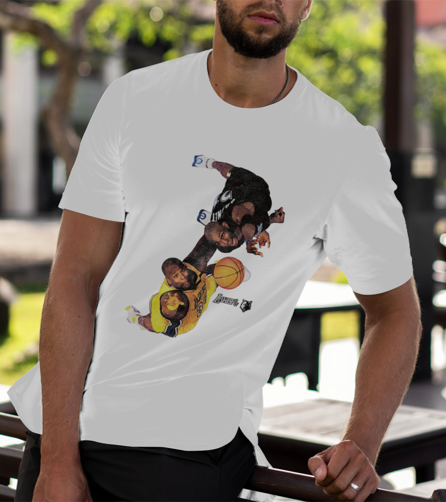 Kobe Bryant Los Angeles Lakers Kevin Garnett Minnesota Timberwolves NBA Vintage Rivalry T-Shirt