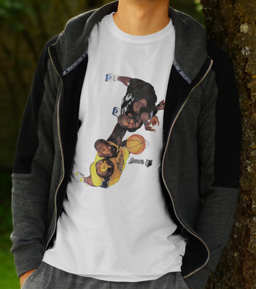 Kobe Bryant Los Angeles Lakers Kevin Garnett Minnesota Timberwolves NBA Vintage Rivalry T-Shirt