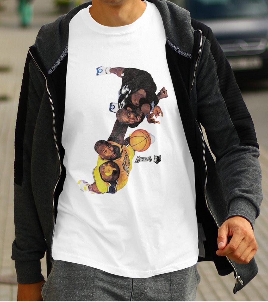 Kobe Bryant Los Angeles Lakers Kevin Garnett Minnesota Timberwolves NBA Vintage Rivalry T-Shirt