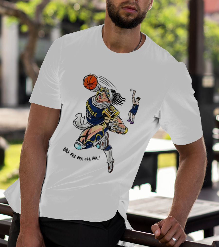 Denver Nuggets Anime Nikola Jokić Vs Aaron Gordon Basketball Ora Ora T-Shirt