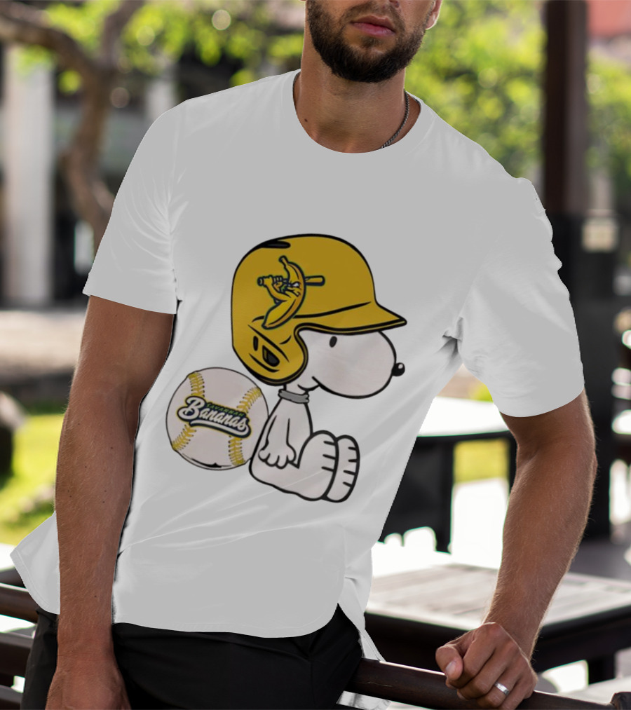 Snoopy Savannah Bananas Baseball Helmet And Ball T-Shirt
