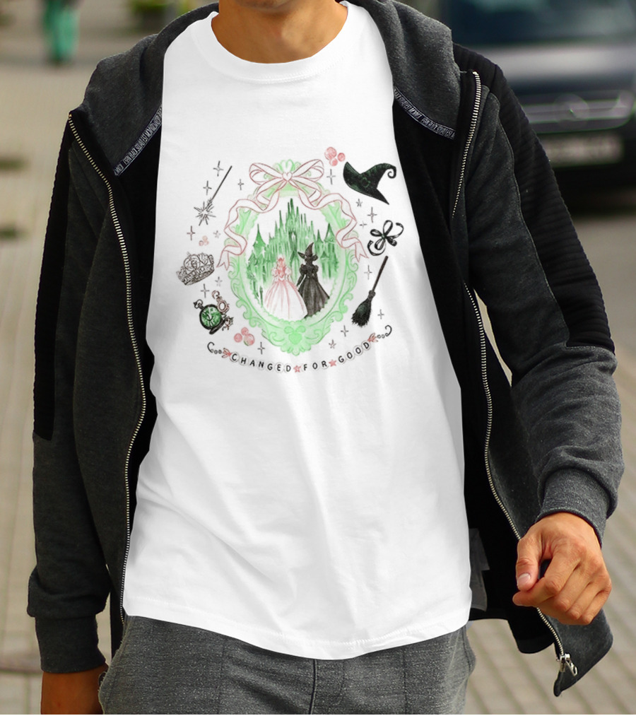 Coquette Bow Wicked Emerald City Silhouettes Changed For Good T-Shirt