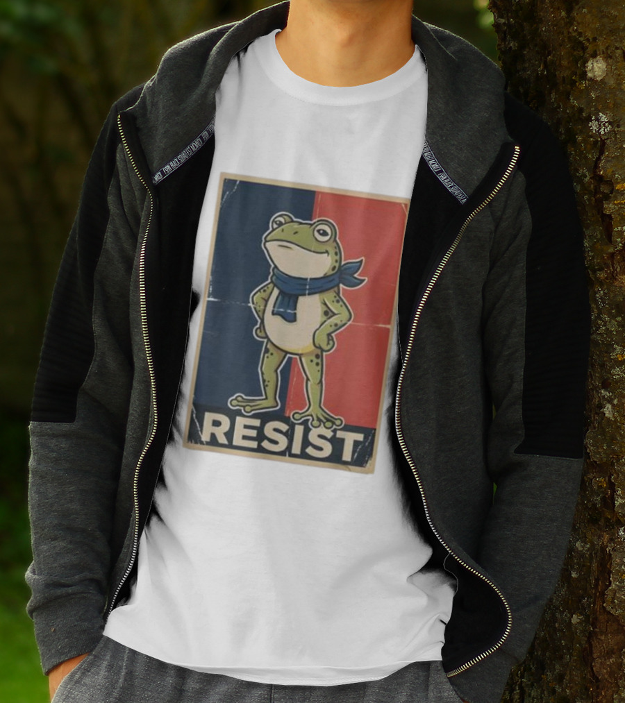 Resist Frog Stand No Kings Day T-Shirt