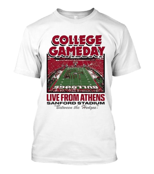 College Gameday Live From Athens Georgia Bulldogs 2025 Stanford Stadium T-Shirt