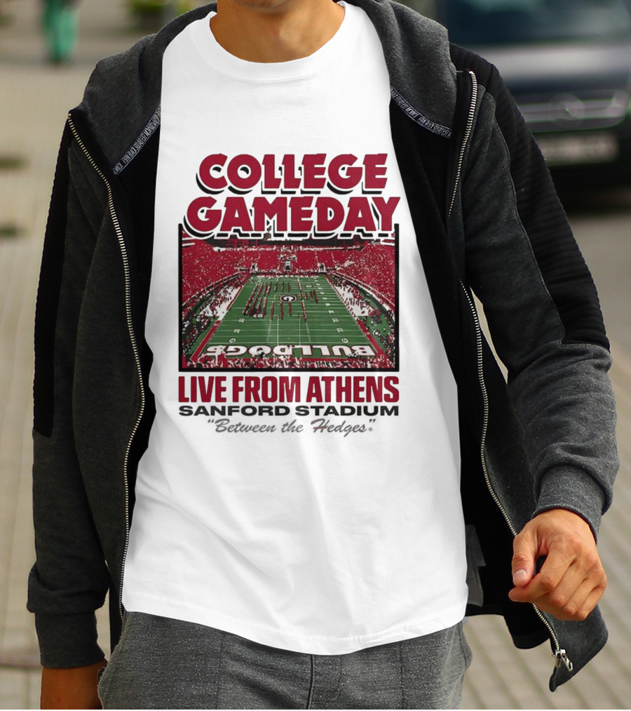 College Gameday Live From Athens Georgia Bulldogs 2025 Stanford Stadium T-Shirt
