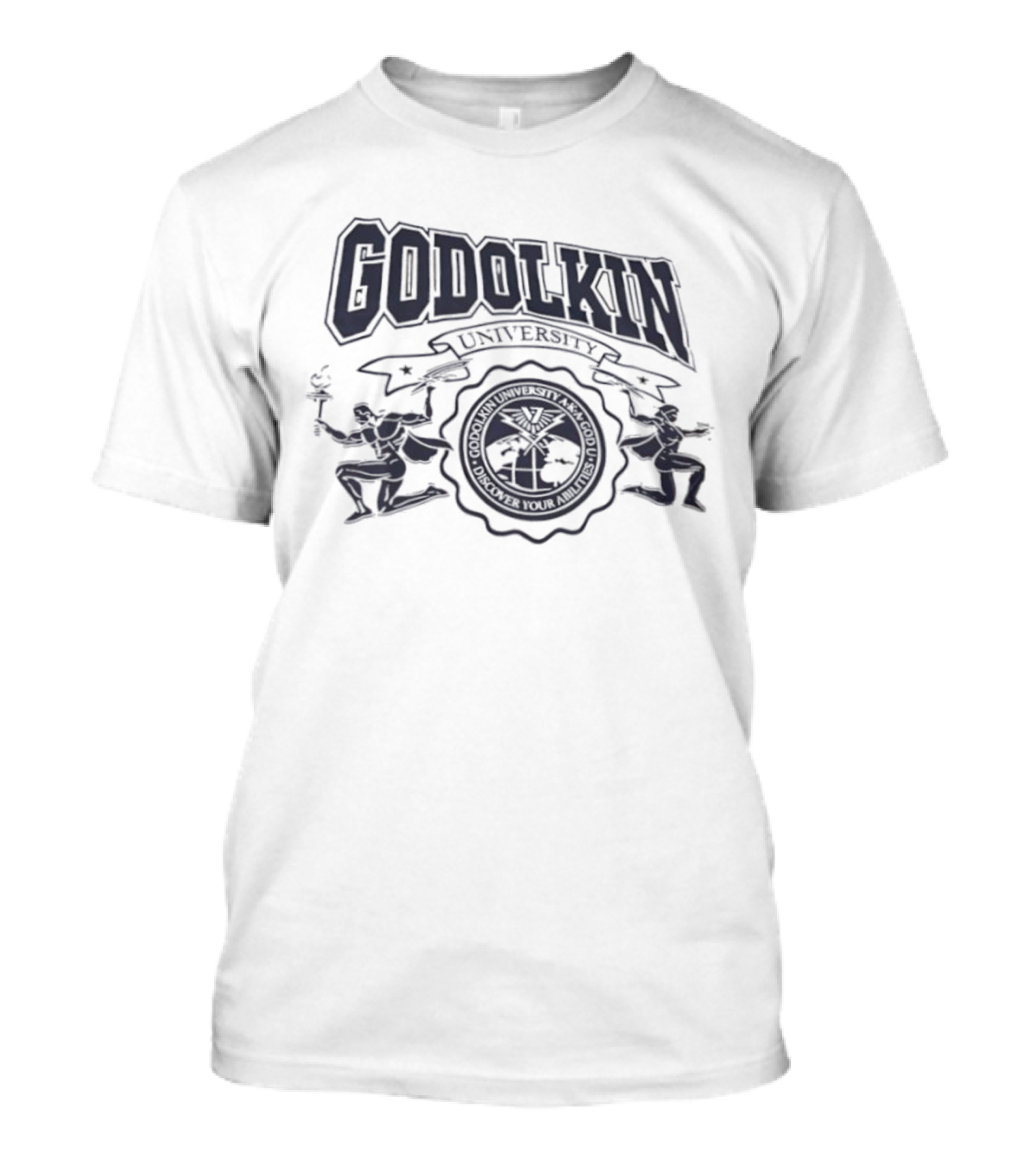 Godolkin University Seal With Torch And Tree Emblem T-Shirt