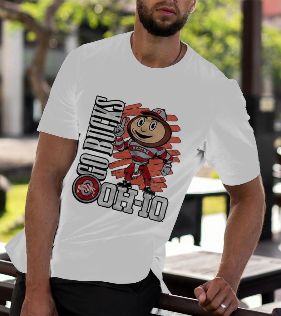 Ohio State Buckeyes Brutus Mascot Go Bucks OH-IO T-Shirt