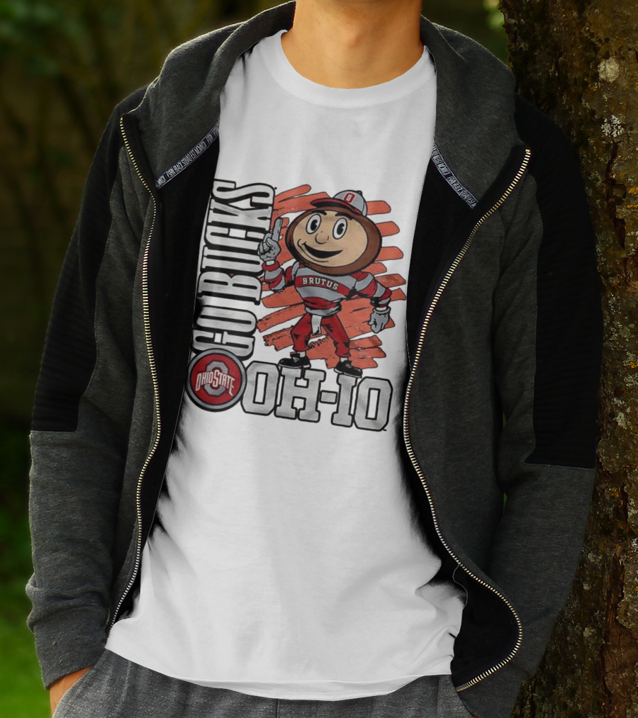 Ohio State Buckeyes Brutus Mascot Go Bucks OH-IO T-Shirt