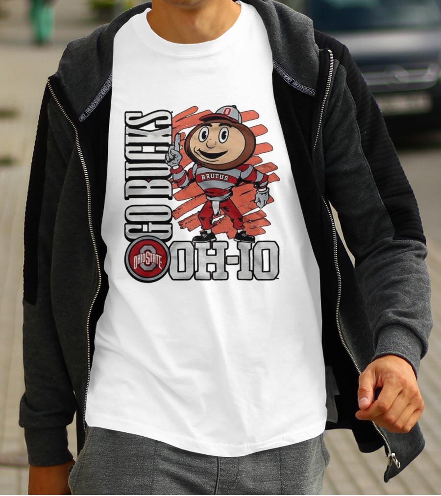 Ohio State Buckeyes Brutus Mascot Go Bucks OH-IO T-Shirt