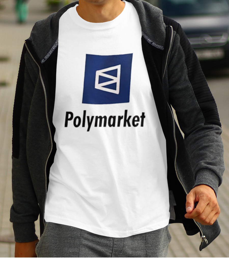 Polymarket Prediction Market Symbol Blue Background T-Shirt