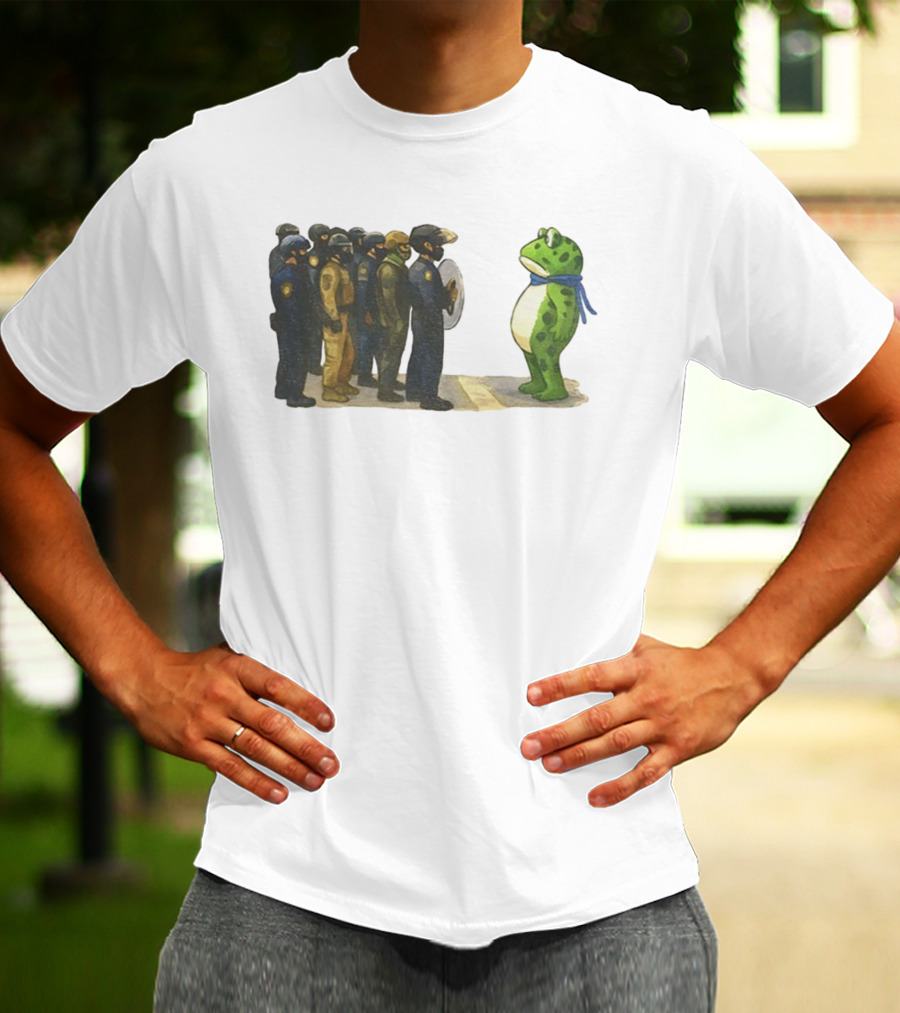 Portland Freedom Frog Anti Ice Resistance Protest Scene T-Shirt