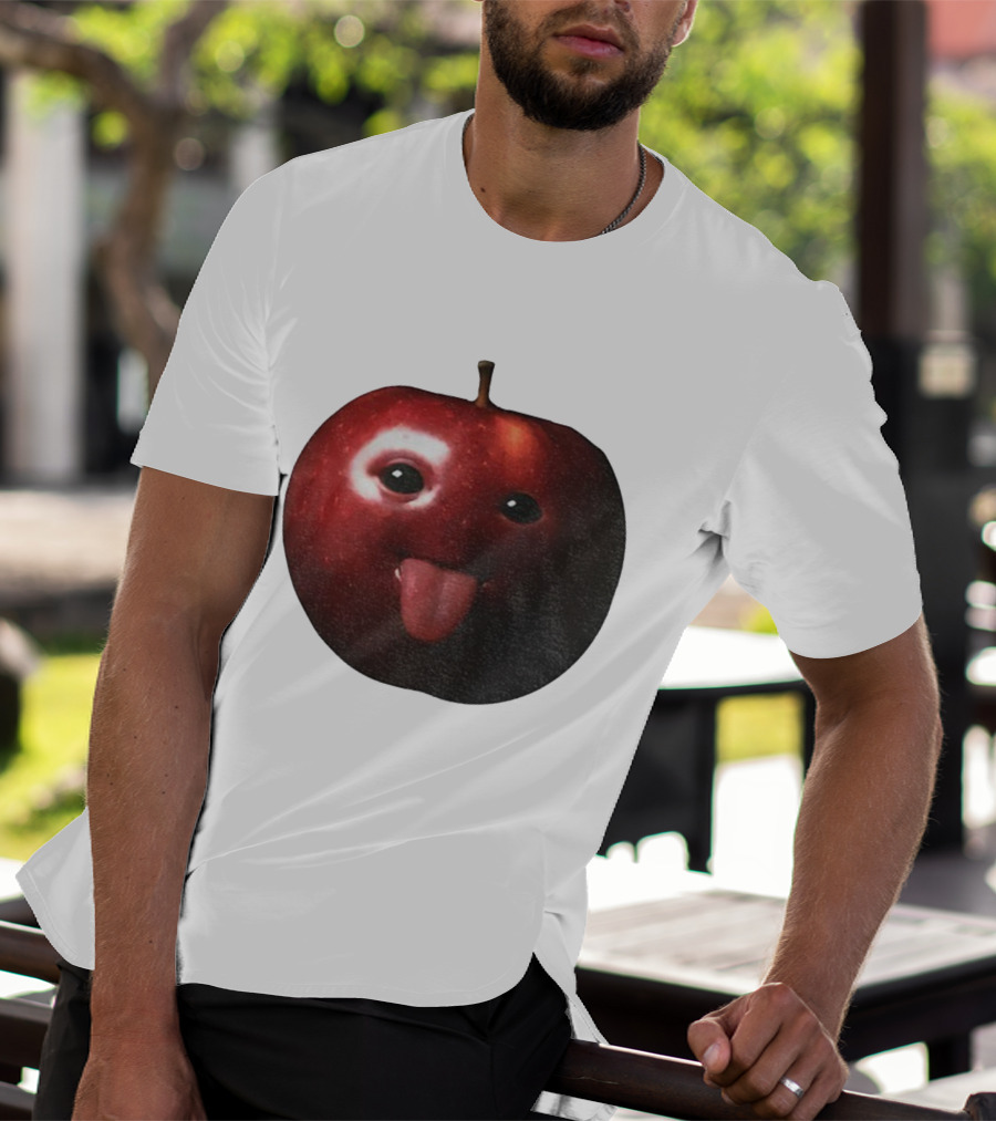 Silly AI Generated Apple Meme With Tongue Out T-Shirt