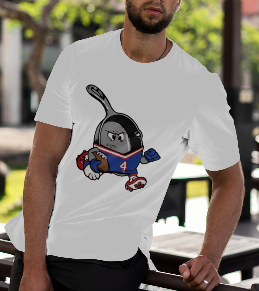 Buffalo Bills Football Pan Character Running With Ball NFL Team Spirit T-Shirt