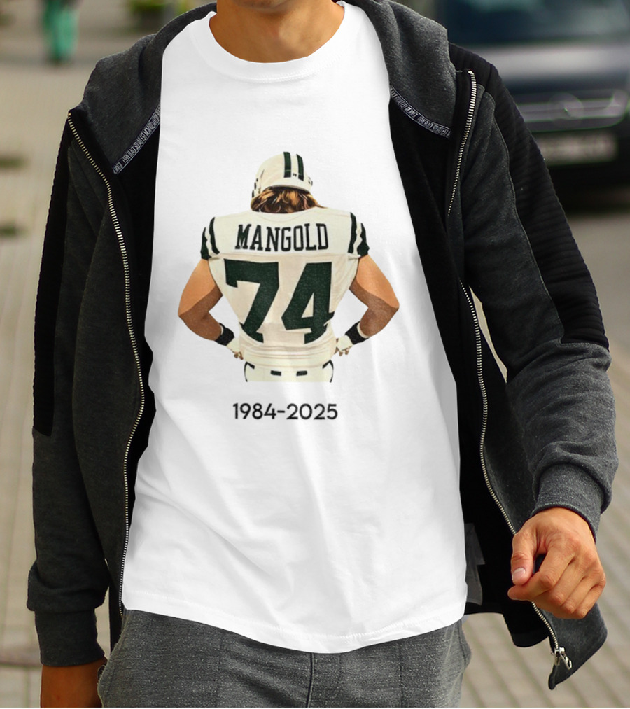 Nick Mangold 74 Jersey Back NFL Tribute 1984-2025 T-Shirt