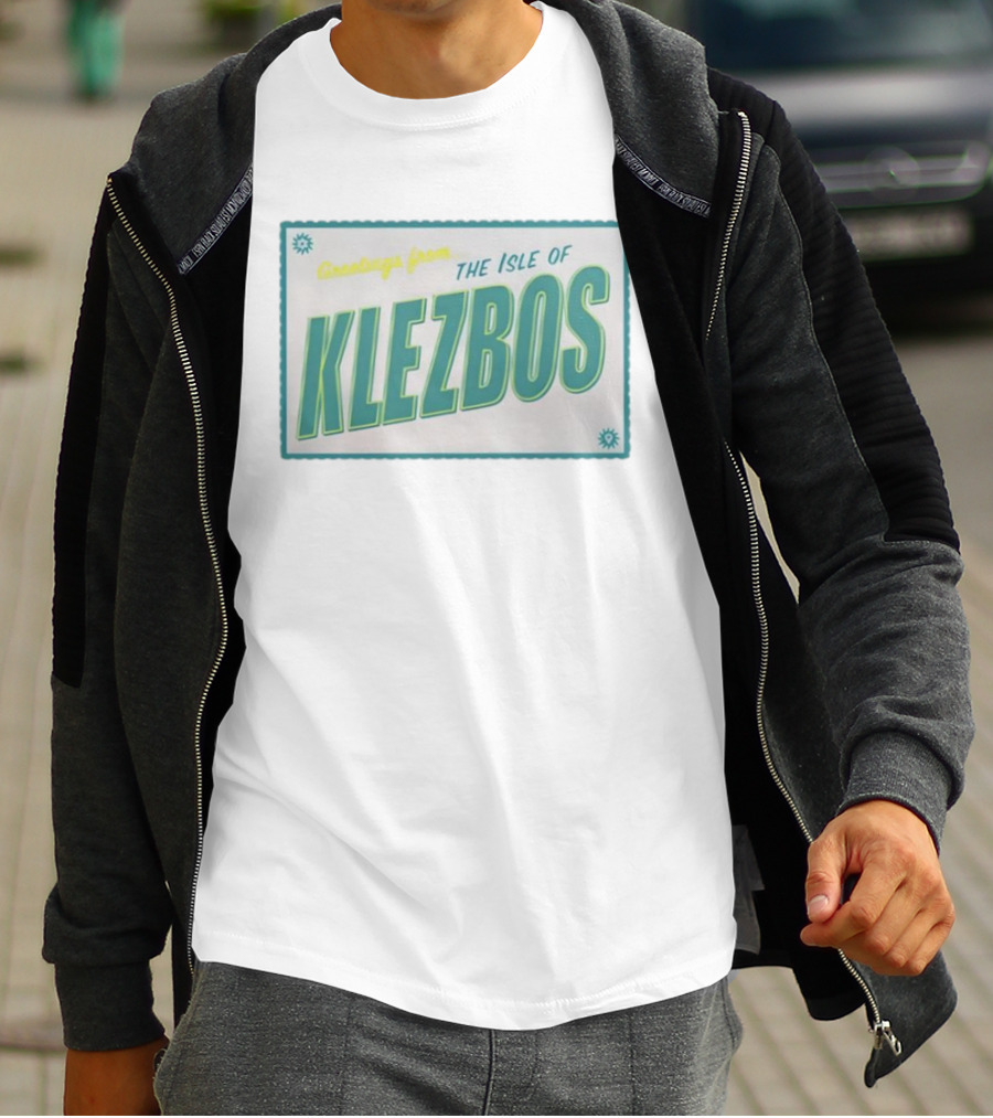 Greetings From The Isle Of Klezbos Vintage New T-Shirt