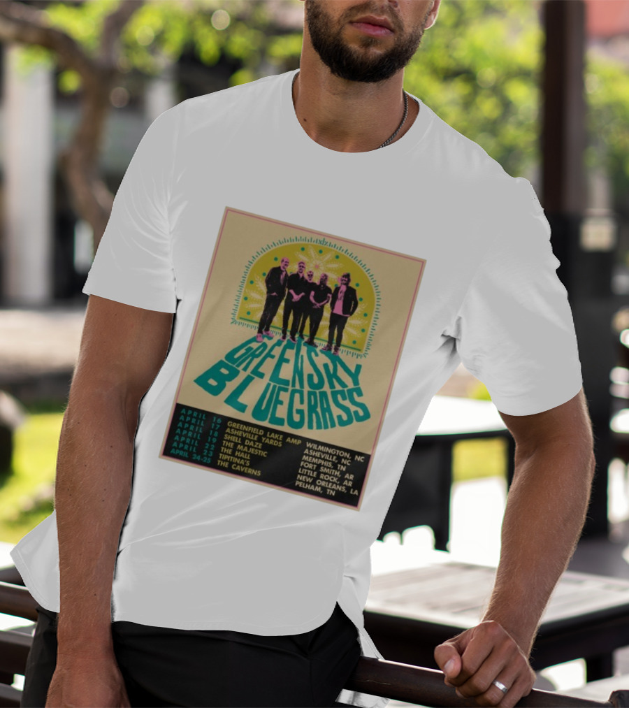 Greensky Bluegrass Tour 2026 Wilmington Asheville Memphis Fort Smith New Orleans Pelham T-Shirt