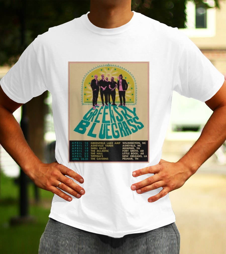 Greensky Bluegrass Tour 2026 Wilmington Asheville Memphis Fort Smith New Orleans Pelham T-Shirt
