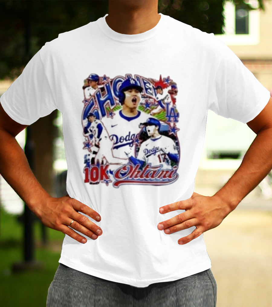 Shohei Ohtani 10K Dodgers Baseball LA Stars 17 T-Shirt