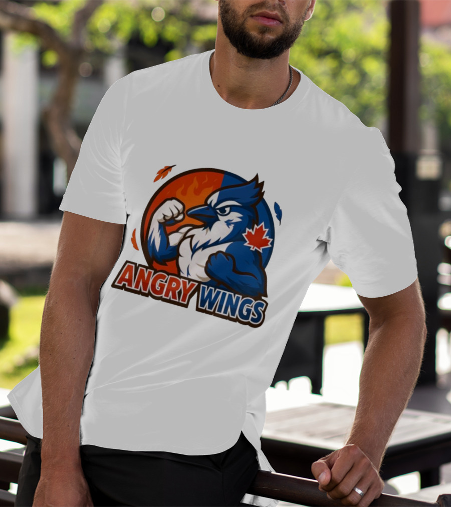 Toronto Blue Jays Angry Wings Mascot Maple Leaf T-Shirt