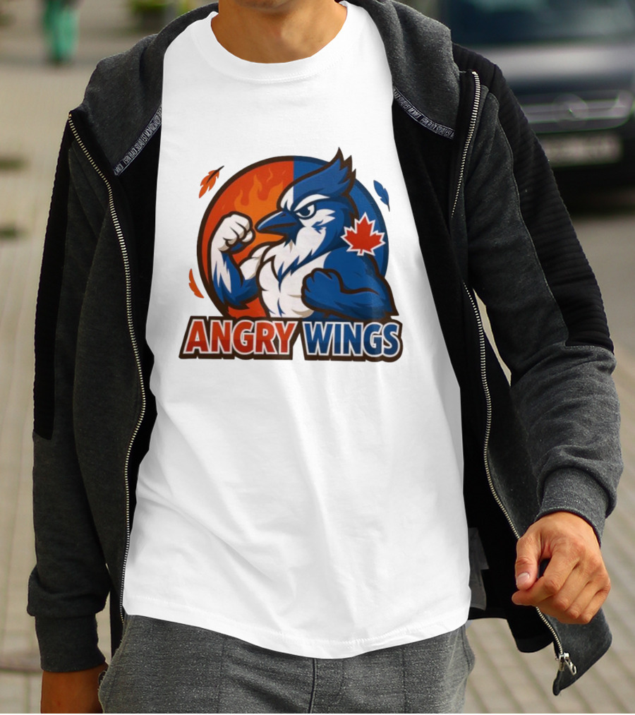 Toronto Blue Jays Angry Wings Mascot Maple Leaf T-Shirt